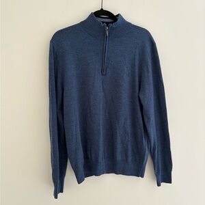 Brooks Brothers Men's Navy Zip-Up Sweater